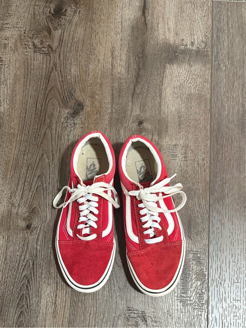 Vans Red Low-Top Old Skool Sneakers